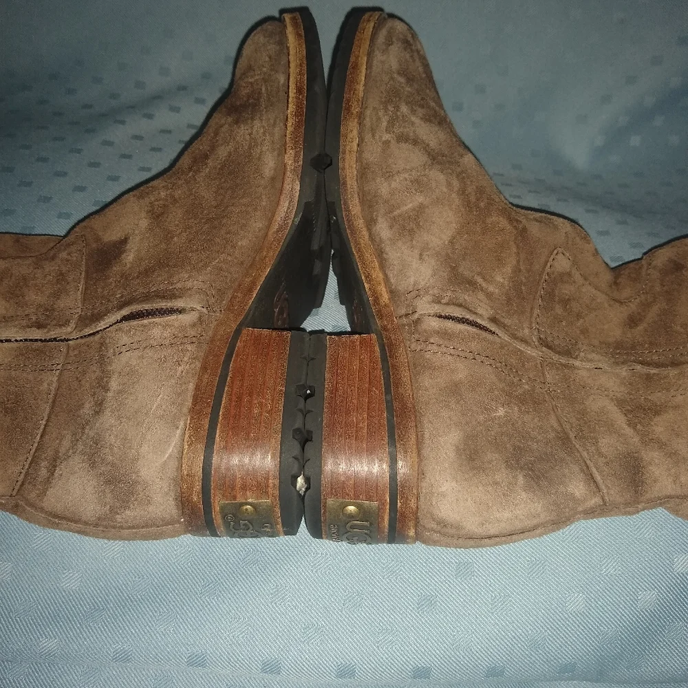 UGG suede knee boots with side zip. Size 6.5_8